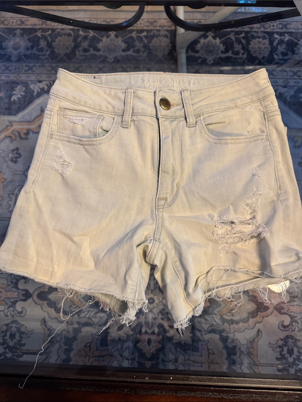American Eagle Outfitters Light Distressed Denim Shorts